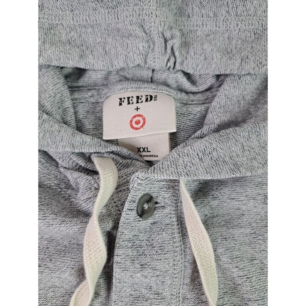 Feed USA Target Light Gray Hooded Tee Mens Size XXL - Picture 6 of 6